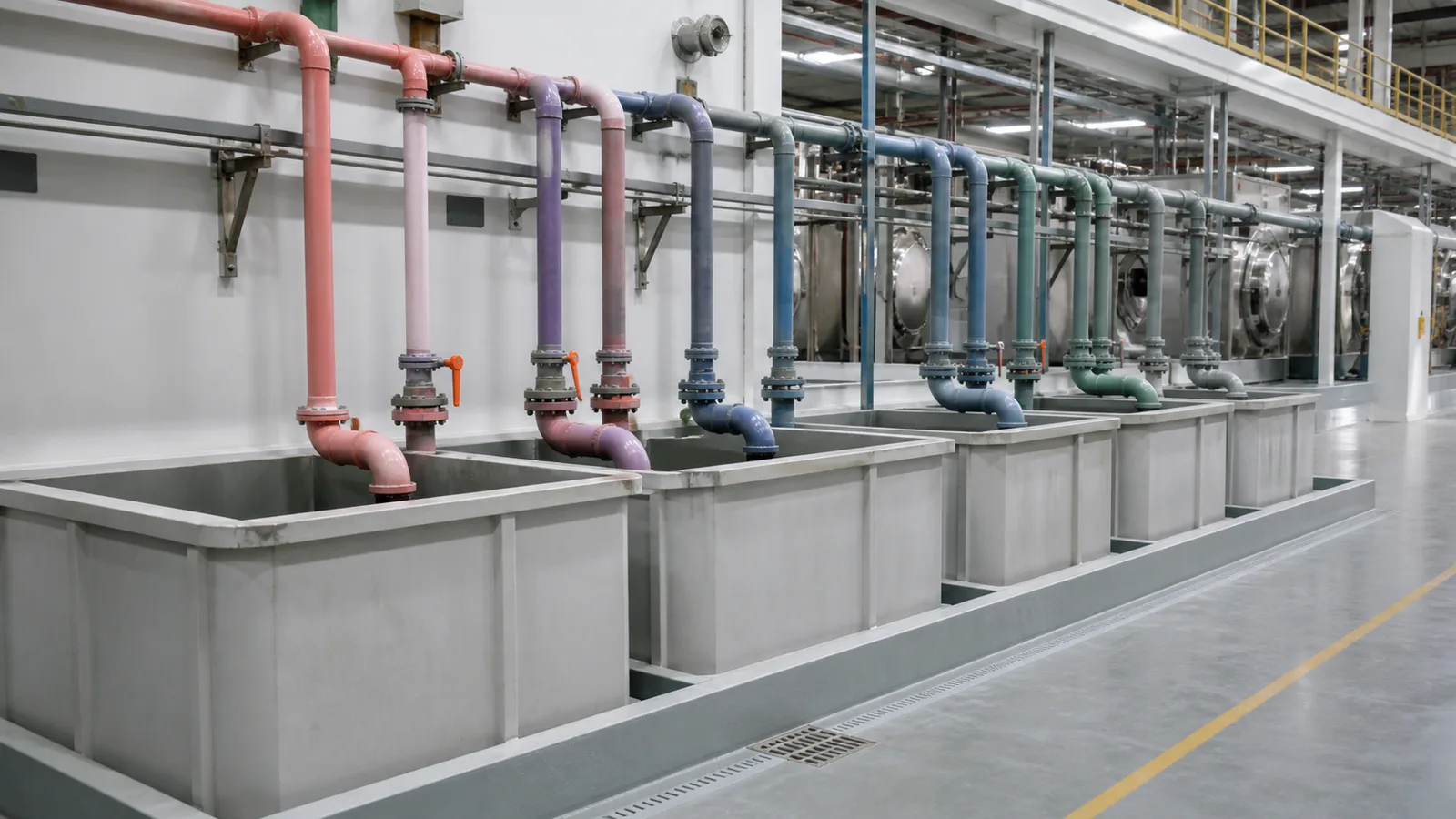 Manifold de segregación de fuentes para corrientes de aguas residuales de color textil