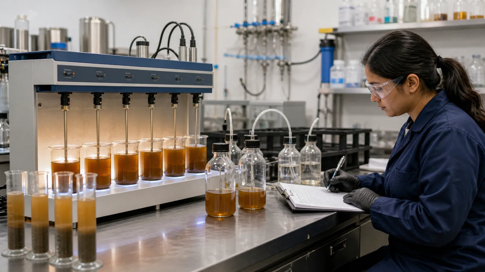 Jar and biological treatability testing for brewery wastewater