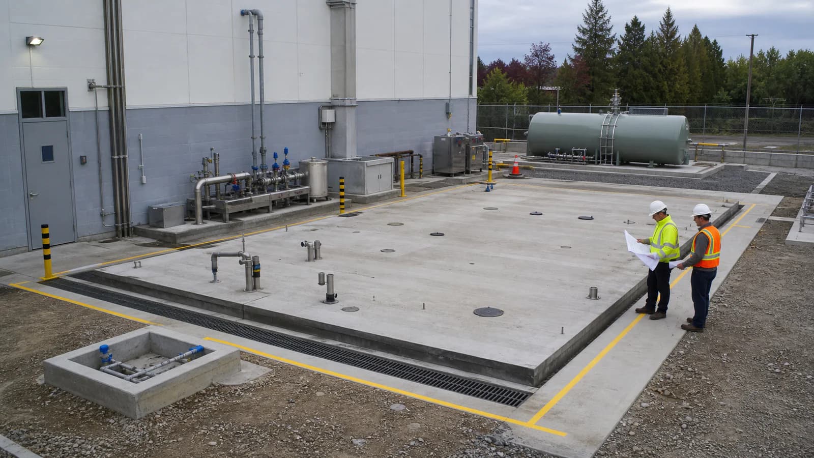Installation preparation for a food wastewater treatment system