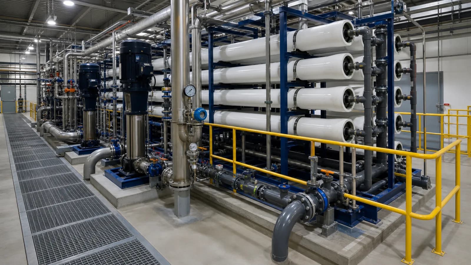 Reverse osmosis concentration system for high salinity industrial wastewater