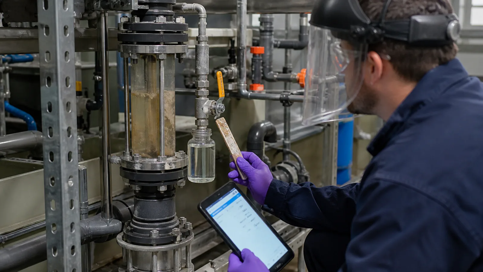 Inspection of scaling risk in high salinity wastewater treatment