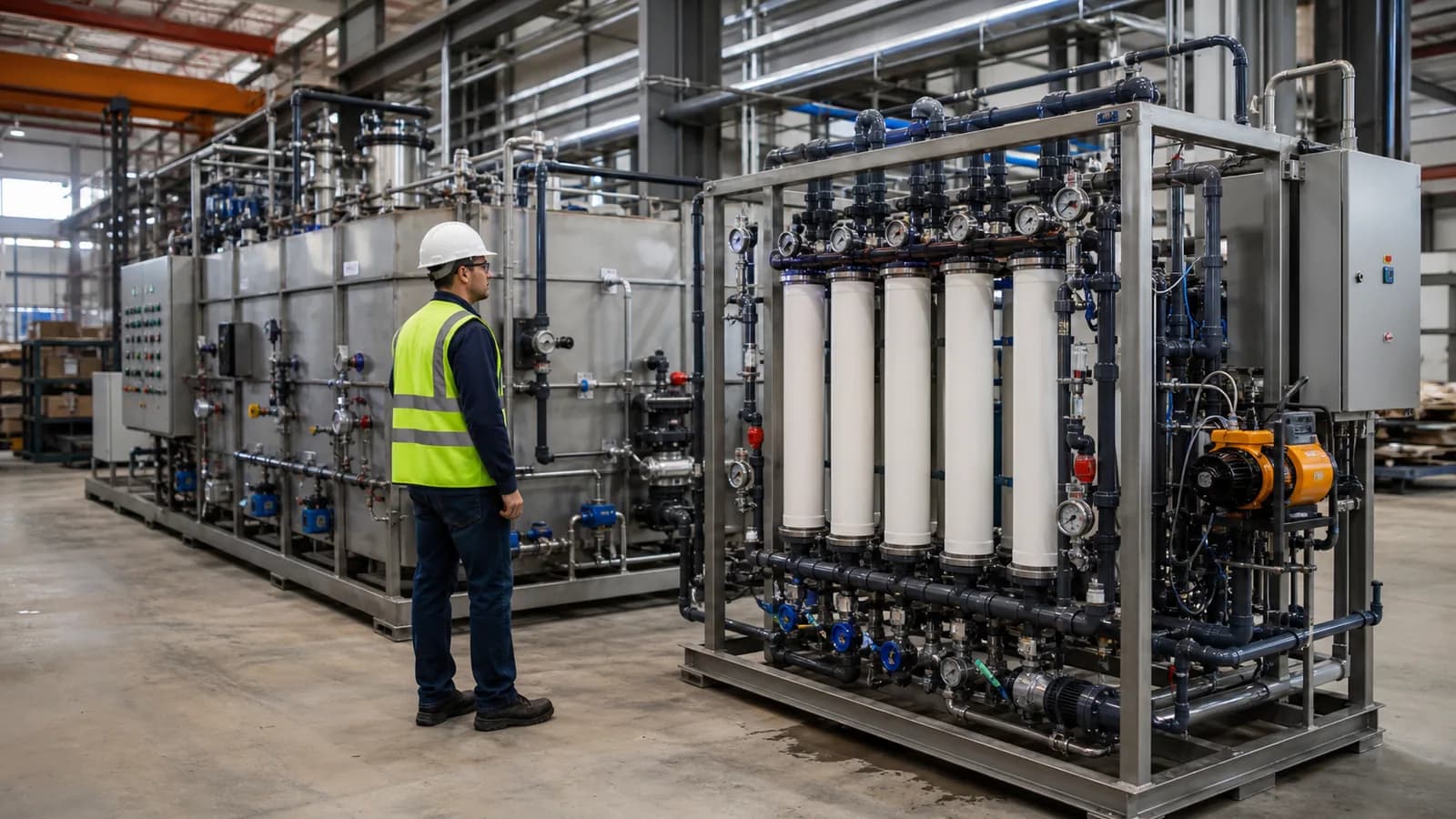 Modular biological membrane and AOP system for pharmaceutical effluent