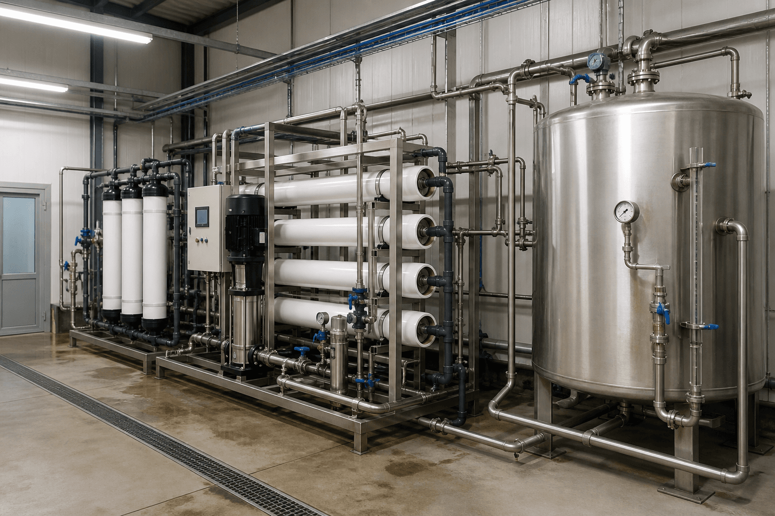 Membrane polishing and water-reuse equipment for textile wastewater